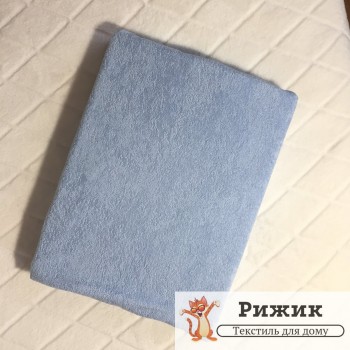 Простынь на резинке Ярослав махровая Голубая 12 (140*200+20см)