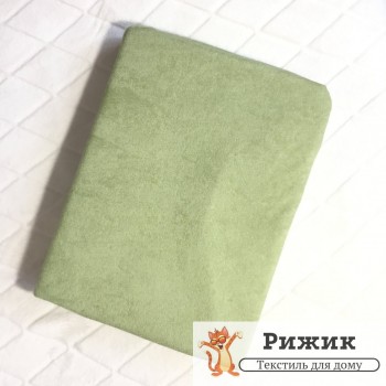 Простынь на резинке Ярослав махровая Оливковая 05 (180*200+20см)