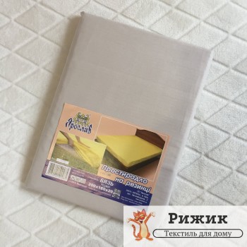 Простынь на резинке Ярослав бязь Светло-серая 08 (120*200+20см)