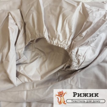 Простынь на резинке Ярослав бязь Светло-серая 08 (120*200+20см)