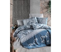 Постельное белье First Choice ранфорс Burrell Navy Blue (Евро)