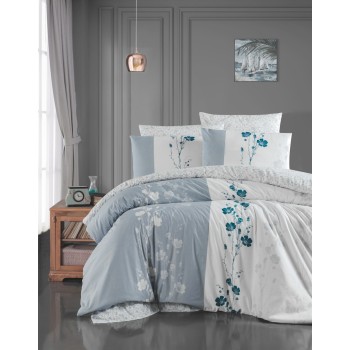 Постельное белье First Choice ранфорс Camelia Grey (Евро)