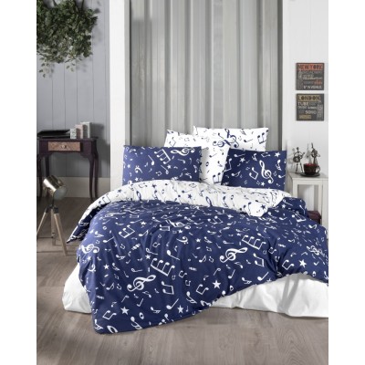 Постельное белье First Choice ранфорс Major Navy Blue (Евро)
